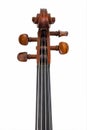 Violin scroll isolated on white Royalty Free Stock Photo