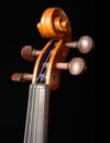 Violin scroll and pegbox Royalty Free Stock Photo