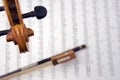Violin scroll and pegbox Royalty Free Stock Photo