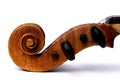 Violin scroll and pegbox