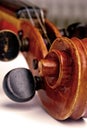 Violin scroll and pegbox Royalty Free Stock Photo