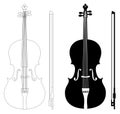 violin set Royalty Free Stock Photo