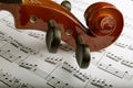 Violin and Sheet Music Royalty Free Stock Photo