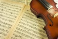 Violin and Sheet Music Royalty Free Stock Photo