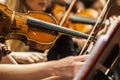 Violin - side view - Background - Symphony orchestra rehearsal - Wallpaper
