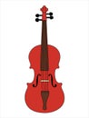 Violin. Silhouette of a classical violin