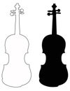 Violin silhouette - fiddle, is a wooden string instrument in the violin family