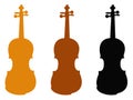 Violin silhouette - fiddle, is a wooden string instrument in the violin family