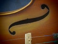 Violin Sound Hole and String Music Instrument Retro Inspire Pinhole View