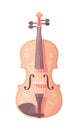 Violin string instrument on white backdrop