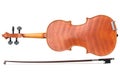 Violin stringed instrument, bottom view