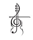 Violin and treble clef