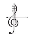 Violin and treble clef