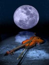 Violin under the Moon