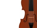 Violin vector drawing isolated in white background