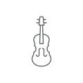 Violin vector icon symbol music isolated on white background