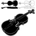 Violin Vector. Illustration Isolated On White Background. Royalty Free Stock Photo
