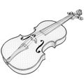 Violin Vector. Illustration Isolated On White Background. Royalty Free Stock Photo