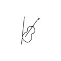 Violin thin line icon. violin linear outline icon