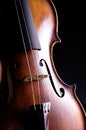 Violin Viola Isolated On black