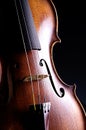 Violin Viola Isolated On black Royalty Free Stock Photo