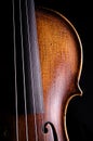 Violin Viola Isolated On black
