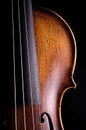 Violin Viola Isolated On black Royalty Free Stock Photo
