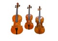 Violin Viola String Musical Instrument Isolated Set Royalty Free Stock Photo