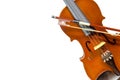 The violin on white background for isolated with clipping path Royalty Free Stock Photo