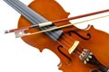 The violin on white background for isolated with clipping path Royalty Free Stock Photo
