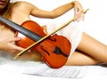 Violin woman Royalty Free Stock Photo