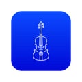 Violine icon blue vector