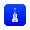 Violine icon blue vector Royalty Free Stock Photo