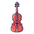 Violine icon, cartoon style