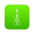 Violine icon green vector Royalty Free Stock Photo
