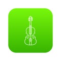 Violine icon green vector Royalty Free Stock Photo