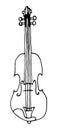 Violine icon. Outline illustration of violine vector icon for web design