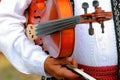 Violinist getting ready to play Royalty Free Stock Photo