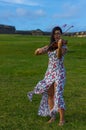 Violinist playing near Fort San Felipe del Morro Royalty Free Stock Photo