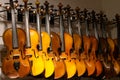 Violins on display Royalty Free Stock Photo