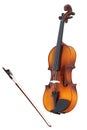 Violins and a fiddlestick Royalty Free Stock Photo