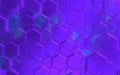 Violish glass hexagons in geometric background