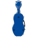 Violoncello blue case, back view Royalty Free Stock Photo