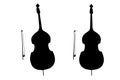 Violoncello icon, Cello icon. Music instrument silhouette. Creative concept design in realistic style. Royalty Free Stock Photo