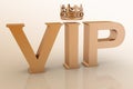 VIP abbreviation with a crown Royalty Free Stock Photo