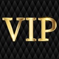 VIP abstract quilted background, diamonds and gold letters w