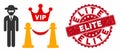 VIP Access Icon with Distress Elite Stamp