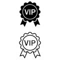 Vip award line vector icon set. Very important person medal illustration sign collection. Member club privilege symbol.