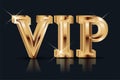 VIP background template. Golden 3d text. Modern luxury design for vip card, club, party, invitation, premium, service. banner.