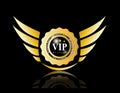 Vip badges with wing